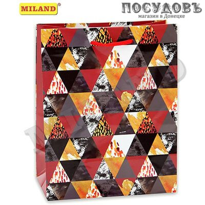 Dream cards Треугольный узор ПП-9096 пакет подарочный, 230×180×100 мм, бумага, глянцевая ламинация