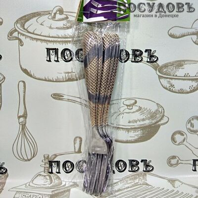 КНР Y04B набор столовых вилок 200×28 мм, сталь нержавеющая, в упаковке 6 шт.