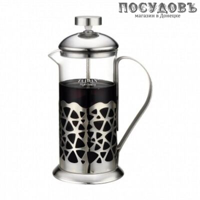 ZEIDAN Z-4194 френч-пресс, стекло термостойкое, сталь нержавеющая, 350 мл