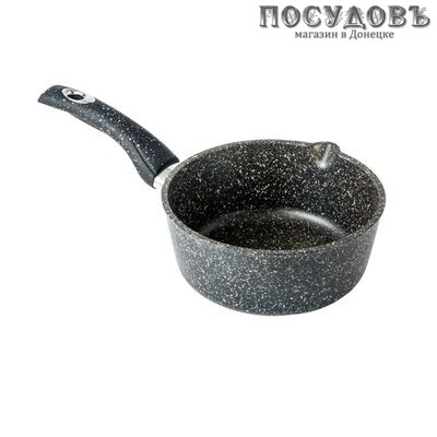 Горница Гранит кш201аг ковш без крышки 2,0 л, Ø200 мм, алюминий литой, гранитное покрытие Pfluon