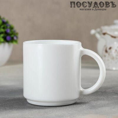 Luminarc Everyday Q0101 кружка, 340 мл, стекло упрочненное, белый