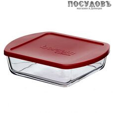 Borcam 59854K форма для запекания с пластиковой крышкой, стекло жаропрочное, 210×164×55 мм, 1040 мл