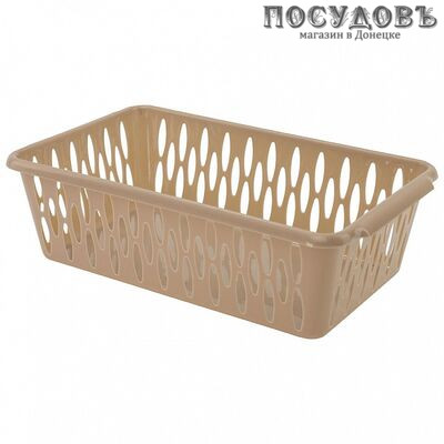 BranQ Light S BQ2011КФ корзина универсальная, полипропилен, 255×150×72 мм, цвет кофейный