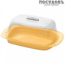 Idiland Verona 221108304/01 масленка с крышкой, цвет бледно-желтый, 170×115×70 мм, полипропилен 2 пр.