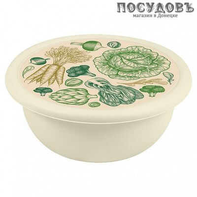 Plast Team Modena 221105725/01 миска с крышкой, полипропилен, 1,2 л мм, светло-бежевый