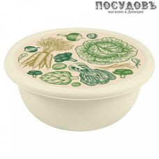 Idiland Modena 221105825/01 миска с крышкой, полипропилен, 2,1 л, светло-бежевый, 2 пр.
