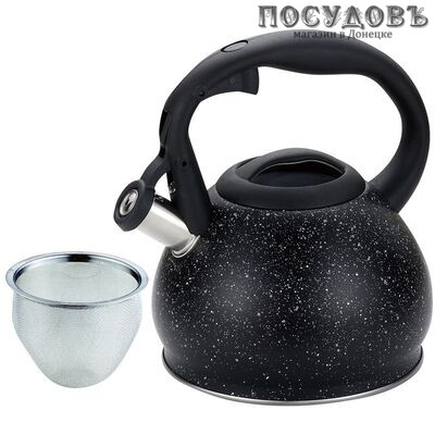 KING Hoff KH-1634 чайник со свистком с фильтром, 1,2 л, сталь нержавеющая