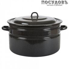 КМК 42804-272/2 бак с крышкой 20 л, Ø360 мм, сталь эмалированная, цвет коричневый рябчик