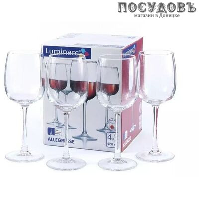 Luminarc Luminarc Allegresse 8166J, бокал винный 420 мл, стекло, в упаковке 4 шт.