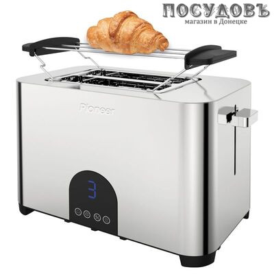 Pioneer TS185 тостер на 2 шт, 850 Вт, цвет серебристый