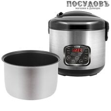 Centek CT-1490 мультиварка 860 Вт, 10 программ, чаша 5 л, керамическое покрытие, цвет металлик с черным Centek CT-1490 мультиварка 860 Вт, 10 программ, чаша 5 л, керамическое покрытие, цвет металлик с черным