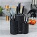 KING Hoff KH-1561 колода для ножей 3 в 1 230×222×100 мм, полипропилен, цвет черный мрамор