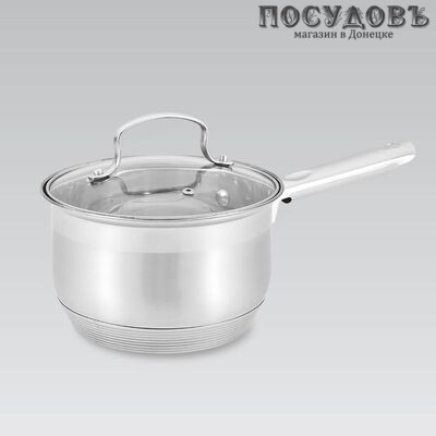 Maestro MR-3512-16S Basic ковш с крышкой 2,1 л, сталь нержавеющая, Ø160 мм, 2 пр.
