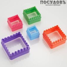 Webber Квадратный узор ВЕ-4411/5 форма для печенья, пластик 5 пр.
