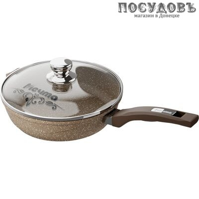 Мечта Гранит Brown с30806 сковорода с крышкой, Ø300 мм, алюминий литой, гранитное покрытие Greblon