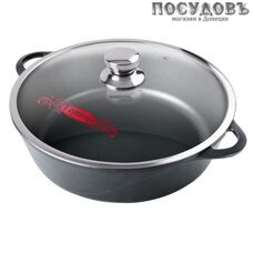 Горница Классик Ж3032А жаровня с крышкой, 5,5 л, Ø320×95 мм, алюминий литой, антипригарное покрытие Greblon