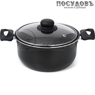 Эстет ЭТ-70454 кастрюля с крышкой 2,5 л, Ø200 мм, алюминий штампованный, антипригарное покрытие