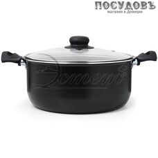 Эстет ЭТ-70455 кастрюля с крышкой 4,5 л, Ø240 мм, алюминий штампованный, антипригарное покрытие