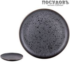 Коралл Elite black 19S509D/P тарелка обеденная, Ø265×30 мм, керамика