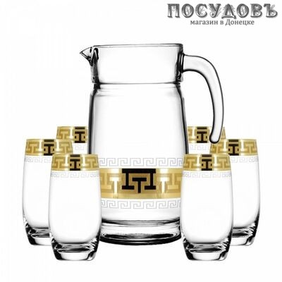 Гусь-Хрустальный Греческий узор EAV03-3324/809/S набор для воды, стекло, 7 пр.