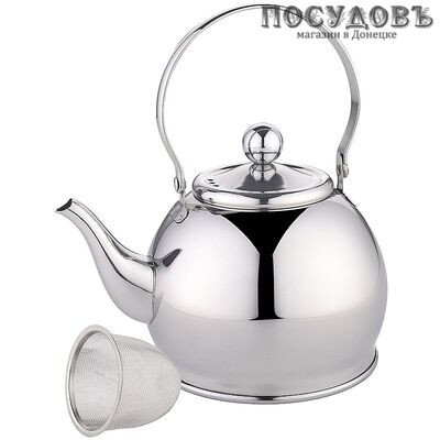 ZEIDAN Z-4425 чайник заварочный с фильтром с фильтром и крышкой, сталь нержавеющая, 1000 мл