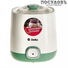 Delta DL-8400 йогурнтица с контейнером, 20 Вт, белый с серо-зеленым