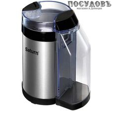 Saturn ST-CM1232 кофемолка электрическая, 180 Вт, чаша из нержавеющей стали 50 г, цвет стальной