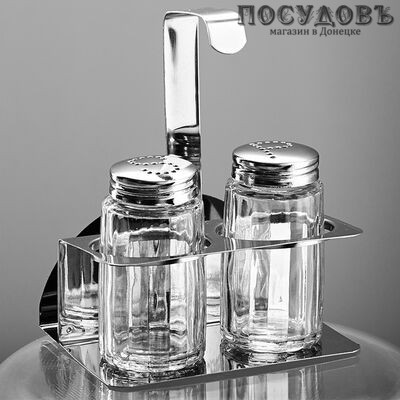 Webber BE-0076 набор для специй, стекло, сталь нержавеющая, в упаковке 3 пр.