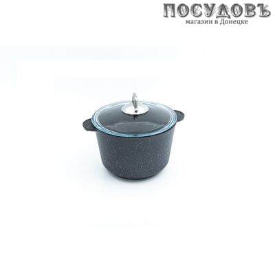 Victoria Гранит G08 1,5G кастрюля с крышкой 1,5 л, Ø160 мм, алюминий литой, гранитное покрытие Greblon C3+ (Германия), 2 пр.
