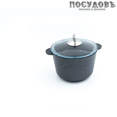 Victoria Гранит G08 2,0G кастрюля с крышкой 2,0 л, Ø200 мм, алюминий литой, гранитное покрытие Greblon C3+ (Германия), 2 пр.