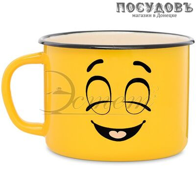 Эстет ЭТ-72848 Мечта кружка 1,0 л, желтый, сталь эмалированная, Ø120 мм, 1 шт.