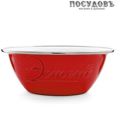 Эстет ЭТ-72210 миска, сталь эмалированная, 0,6 л, Ø180 мм, красный