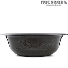 Эстет ЭТ-709099 таз, сталь эмалированная, 12,0 л, Ø450×135 мм, коричневый гранит
