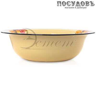 Эстет Грибы ЭТ-712099 таз, сталь эмалированная, 12,0 л, Ø450×135 мм