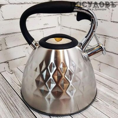 Maestro MR-1322 чайник со свистком, 3,0 л, сталь нержавеющая, капсульное дно, цвет сатин