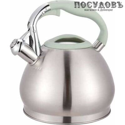 Maestro MR-1318 NEW чайник со свистком, 3,0 л, сталь нержавеющая, капсульное дно