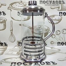 КНР Coffe n Tea 16178-5 френч-пресс, стекло, 600 мл, цвет зеркальный