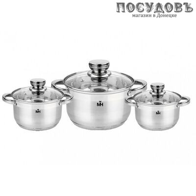 MercuryHaus Elite MC-1699 набор кастрюль, сталь нержавеющая 18/10, 6 пр.
