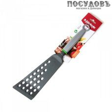 Attribute "Viva Grey" AGV010, лопатка с прорезями, 360×80 мм, нейлон, пластиковая ручка, на блистере 1 шт