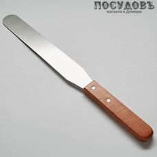 Webber BE-1540, лопатка, 200 мм, сталь нержавеющая, деревянная ручка, Россия, на блистере 1 шт