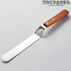 Webber BE-1542, лопатка, 320 мм, сталь нержавеющая, деревянная ручка, Россия, на блистере 1 шт