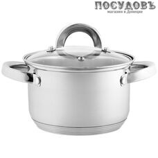 Webber BE-110/2 кастрюля объемом 2,2 л, нержавеющая сталь, цвет матовый, с крышкой, Россия