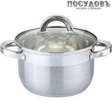 Webber BE-111/2 кастрюля объемом 3 л, нержавеющая сталь, цвет матовый, с крышкой, Россия