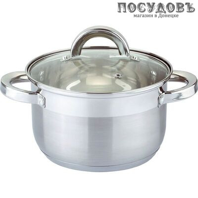 Webber BE-111/2 кастрюля объемом 3 л, нержавеющая сталь, цвет матовый, с крышкой, Россия