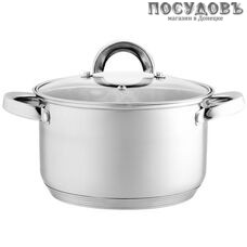 Webber BE-114/2 кастрюля объемом 6,6 л, нержавеющая сталь, цвет матовый, с крышкой, Россия