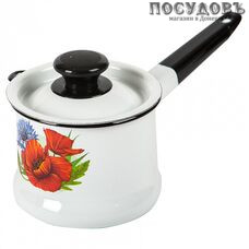 КМК 90204-072/4 ковш с крышкой 1,0 л, сталь эмалированная, Ø140 мм, 2 пр.