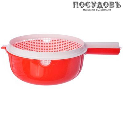 Милих сыродельница большая, полипропилен, цвет бело-красный, 2 пр.