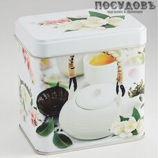 РФЖУ Чайная церемония 060-00501 банка для хранения с крышкой, 98×67×98 мм, 600 мл, жесть, Россия 2 пр.