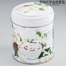 РФЖУ Чайная церемония 080-00502 банка для хранения с крышкой, Ø99×110 мм, 800 мл, жесть, Россия 2 пр.