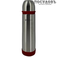 ZEIDAN Z-9087 термос, колба сталь нержавеющая 1000 мл, цвет стальной с красным